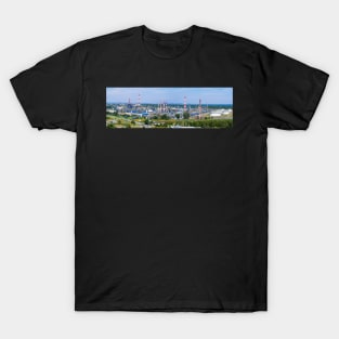 Aerial landscape of refinery T-Shirt